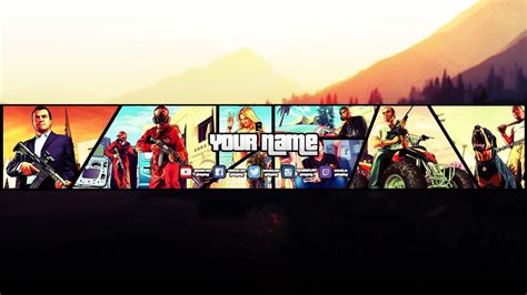 Gta V Channel Art Template Free Youtube