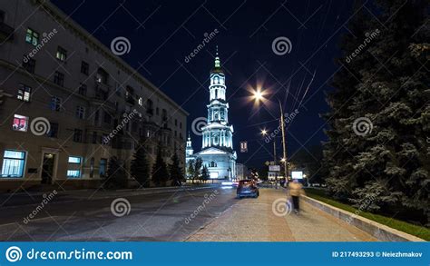 The Bell Tower Of The Assumption Cathedral Uspenskiy Sobor Day To Night