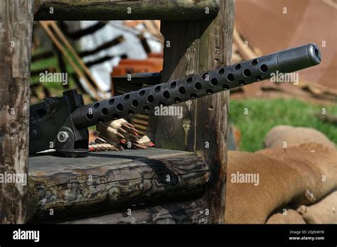 Second World War Machine Gun Stock Photo Alamy