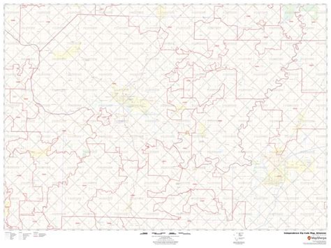 Independence Zip Code Map Arkansas Independence County Zip Codes