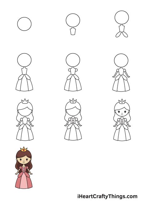 How To Draw A Princess Step By Step Guide Easy Doodles Drawings