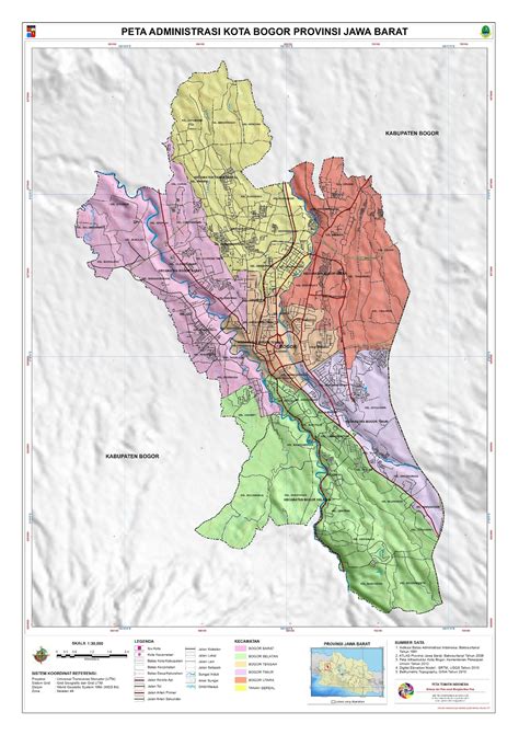 Peta Administrasi Kecamatan Di Kabupaten Bogor Dan Kota Bogor My Xxx