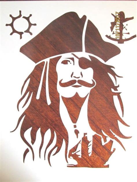 Captain Jack Sparrow Stencil Template Reusable 10 Mil Mylar Ebay