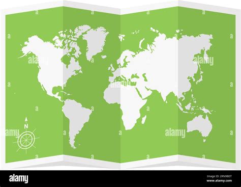 Vector Illustration Of Four Fold World Map Stock Vector Image And Art Alamy