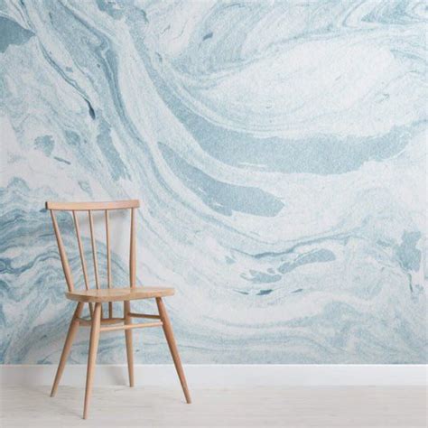 Deep Blue Clouded Marble Wallpaper Mural Hovia Uk Mural Wallpaper