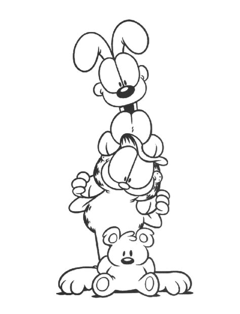 Printable Coloring Garfield And Odie Coloring Pages Merteberte