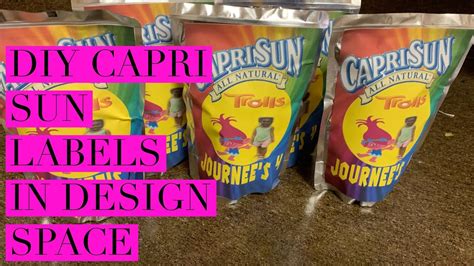 How To Design And Apply A Capri Sun Label In Design Space Cricut