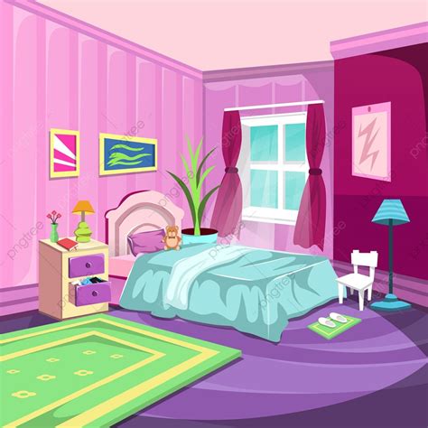Bedroom Interior In Cartoon Style Vector Image On Vectorstock Artofit