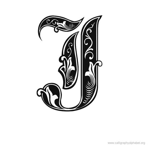 Calligraphy Alphabet J Alphabet J Calligraphy Sample Styles