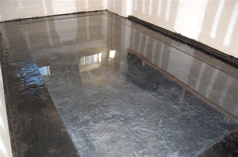 Metallic Epoxy Stamped Slate Floor By Witcraft Decorative Concrete