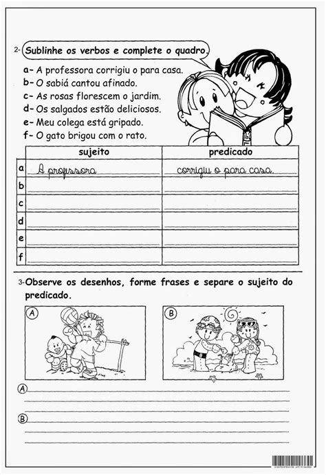 Sujeito E Predicado Tudo Sala De Aula