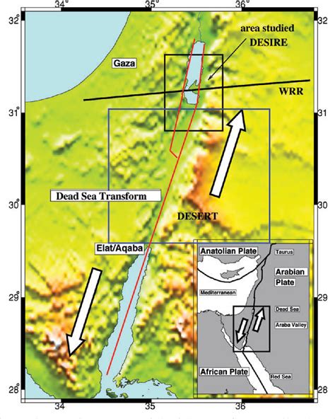 Figure 1 From Crustal Structure Of The Dead Sea Basin Dsb From A