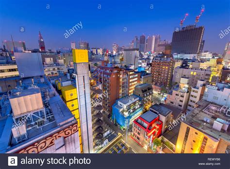 Shinjuku Tokyo Japan Cityscape Over Kabukicho At Dusk Stock Photo Alamy