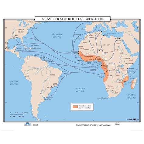 Slave Trade Routes 1400s 1800s Map Shop U S World History Maps