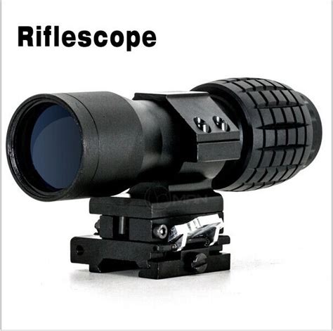5x Magnifier Scope Sight Flip To Side Mount Tactical Portable Gun