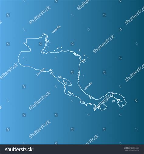 Vector Map Of Central America Royalty Free Stock Vector 1220864023