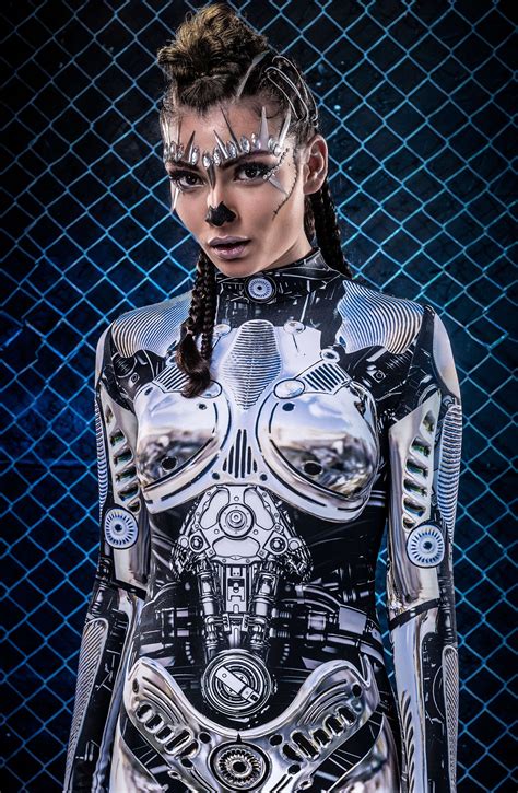 Robot Halloween Costume Sexy Halloween Bodysuit Cyberpunk Etsy