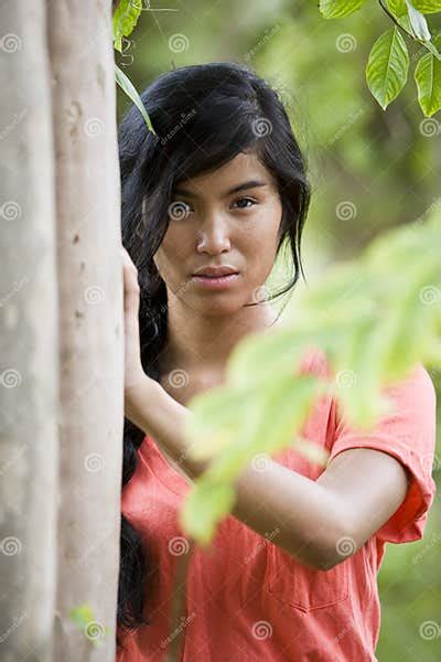 Portrait Of Beautiful Young Pacific Islander Woman Stock Image Image