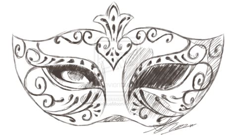 ~mask Sketch~ By Minzymons On Deviantart Mask Drawing Design Art