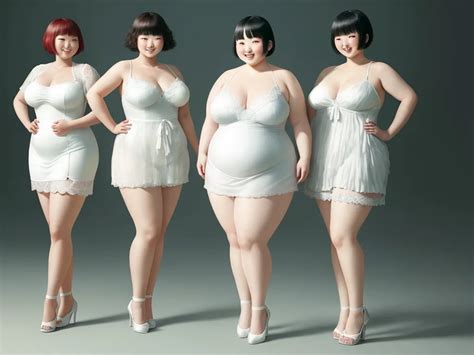 Turn An Image Into High Resolution Three Chubby Big Busted Short Haired Japanese