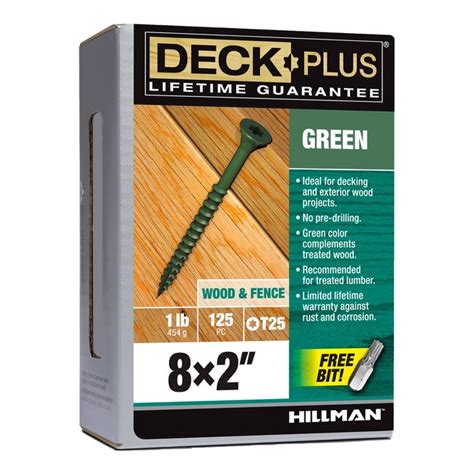 Deck Plus 8 X 2 In Green Ceramic Deck Screws 1 Lb At