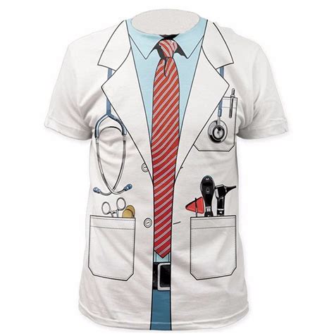 Doctor Blouse Uniform Full Equipments Cosplay Funny Design T Shirt T
