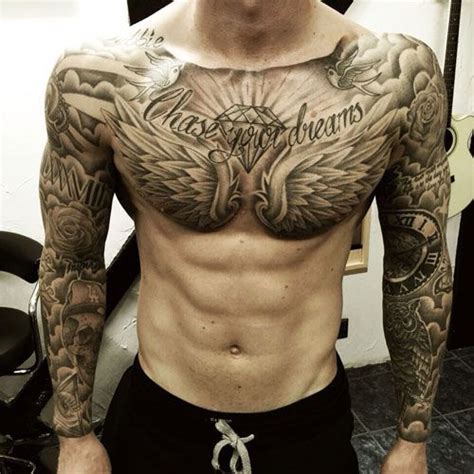 Chest Tattoos For Men Wings