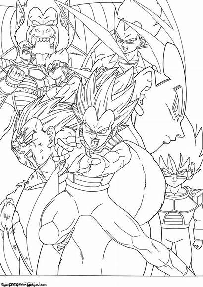 Vegeta Lineart Dragon Ball Deviantart Legend Drawing