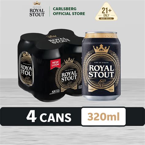 Royal Stout Can Danish Stout Beer 55 Alcohol 320ml X 4 Shopee