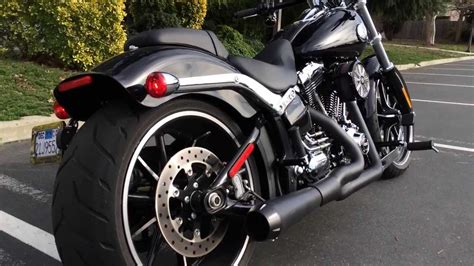 2014 Harley Fxsb Breakout With Bassani Road Rage 2 Into 1 Exhaust Youtube