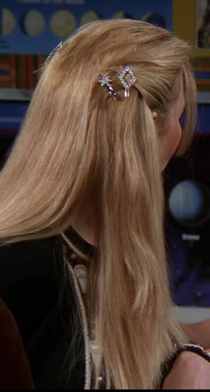 Rachel green's voluminous layers might have sparked a cultural phenomenon after friends, but she wasn't the only character on the show. Phoebe Buffay, Friends, hairstyle with diamond stuff