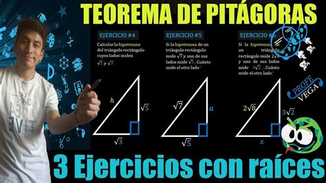 Teorema De PitÁgoras Ejercicios Con RaÍces Youtube