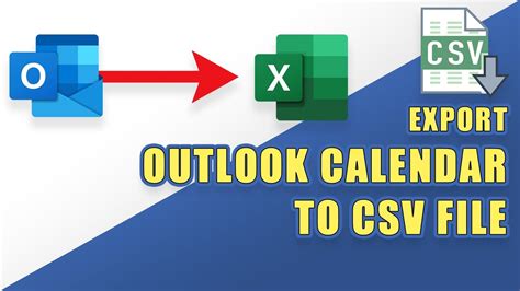 How To Export Outlook Calendar To An Excel Csv File Youtube
