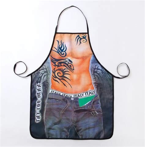 Freeshipping Party Apron Sexy Cooking Aprons Funny Muscle Men Women
