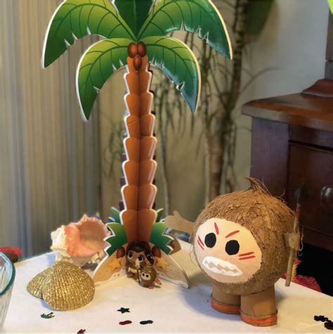 Made A Cute Kakamora For A Moana Themed Birthday Table Kakamora