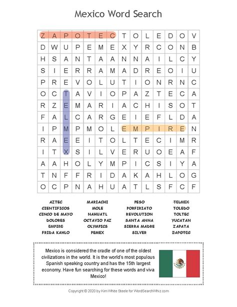 Viva Mexico Word Search Puzzle Maker Dis Clubloced