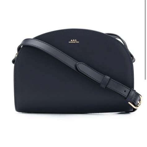 A P C Bags Apc Demi Lune Crossbody Bag Navy Nwt Poshmark