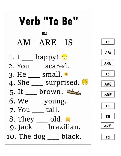 Verb To Be Exercise Online Worksheet For Elementary You Can Do The