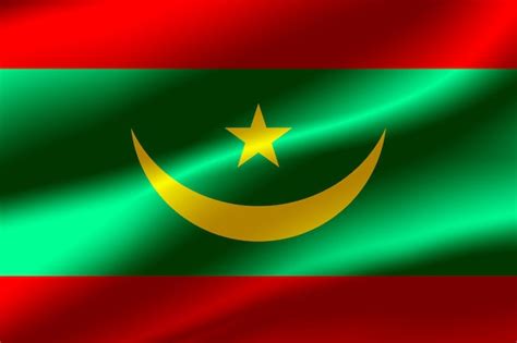 Drapeau De La Mauritanie En Arrière Plan Photo Premium