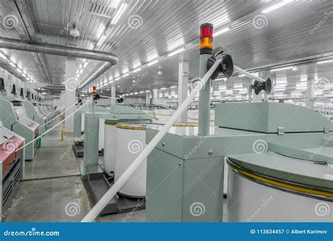 Production Of Threads In A Textile Factory Stock Image Image Of Group