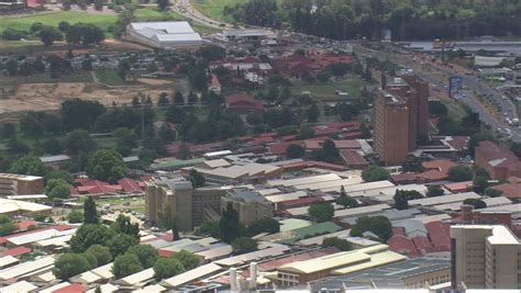 Aerial South Africa Baragwanath Hospital Soweto Stock Footage Video