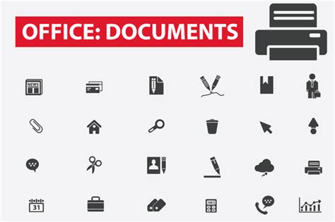 42 Office Documents Icons