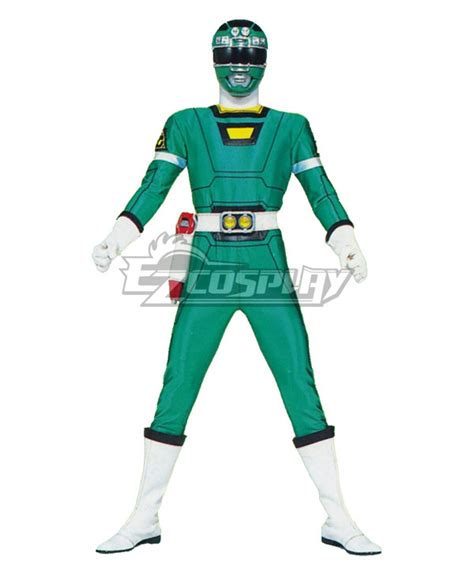 Power Rangers Turbo Green Turbo Ranger Cosplay Costume Exquisite Costumes