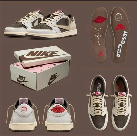 Air Jordan 1 Low X Travis Scott Reverse Mocha Mens Fashion