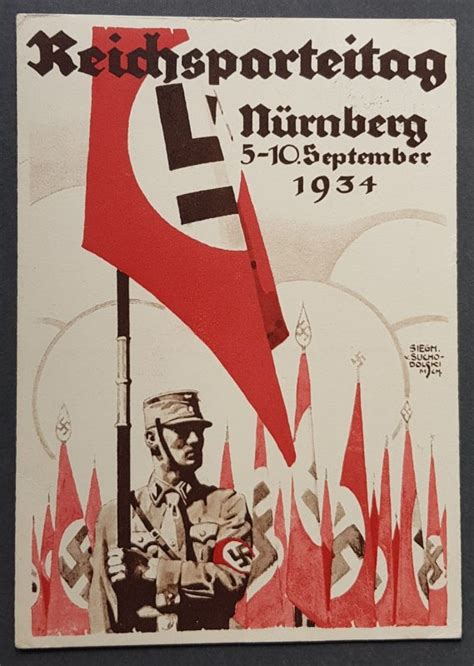 Germany Third Reich Original Propaganda Postcard Nsdap Nazi Nuremberg