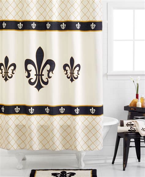 Make your bathroom look instantly chic with this matching set of bathroom accessories. Avanti, Fleur De Lis Shower Curtain | Tuscan kitchen, Diy ...