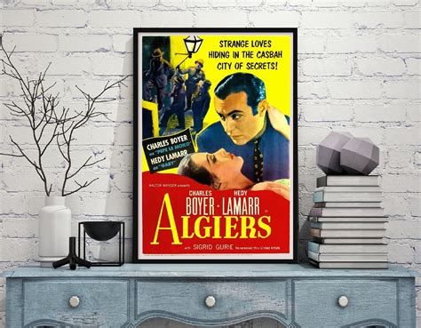 Algiers 1938 Movie Poster New Fine Art Giclee Print Heddy Etsy