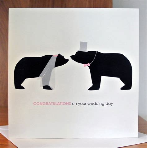 Congratulations On Your Wedding Day Bear Card By Heather