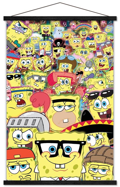 Nickelodeon Spongebob Disguise Wall Poster With Wooden Magnetic Frame