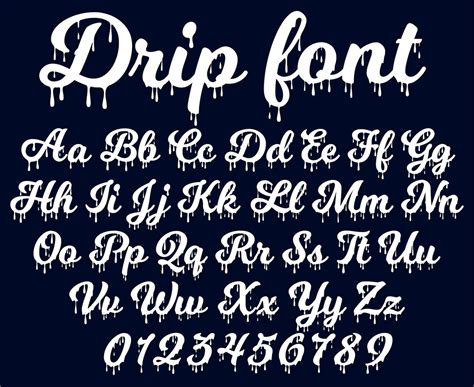 Drip Font Dripping Font Dripping Letters Font Dripping Letters Etsy